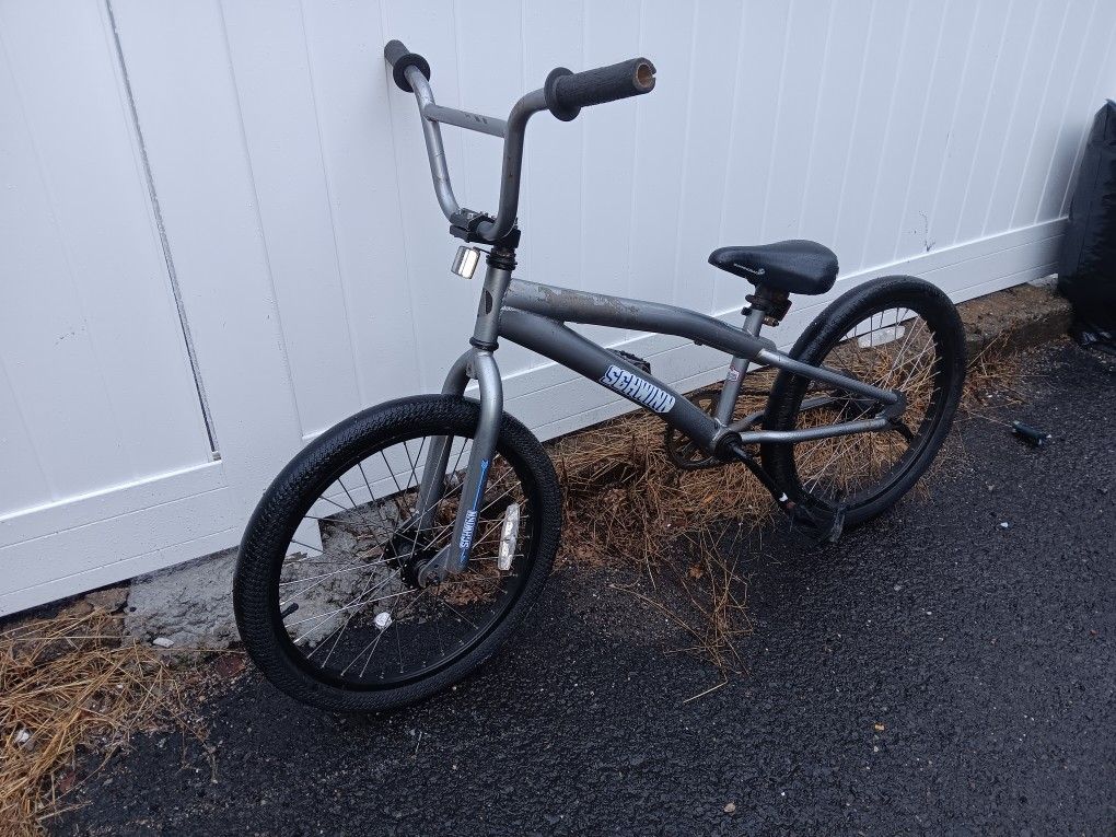 Silver Scwinn Bmx Bike