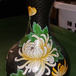 Chinese Brass Cloisonne Vase