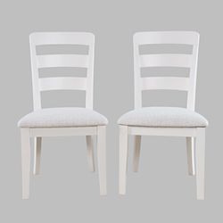 Westport White Ladderback Dining Chair (Set of 2)