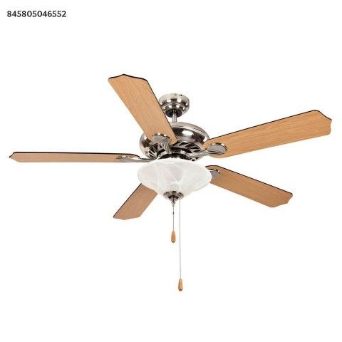 Whitney 52 in. Satin Nickel Ceiling Fan with 1-Light
