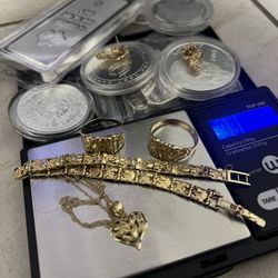 10k gold nugget set 14.5g oro 10 kilate