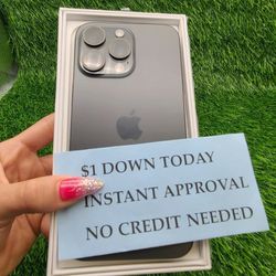 Apple IPhone 15 Pro 128gb  UNLOCKED . NO CREDIT CHECK $1 DOWN PAYMENT OPTION  3 Months Warranty * 30 Days Return *