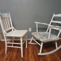 Antique Chair And Rocker 