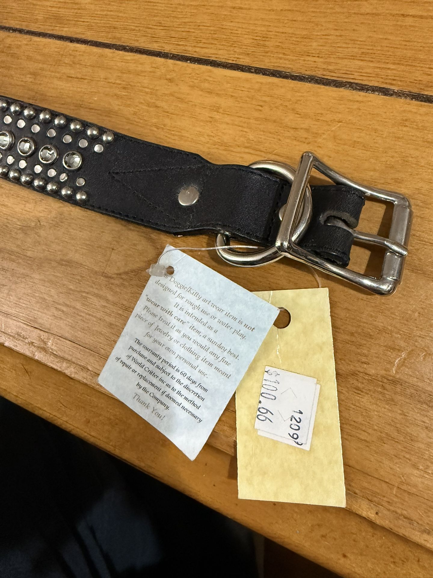 Woof Wear/Swarovski crystal Studded Dog Collar And Leather Leash