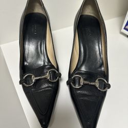 Authentic Gucci horse bit pumps heels black 38.5 C 