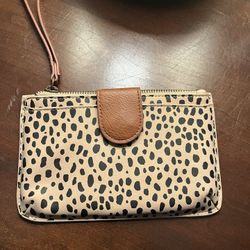 Animal print wristlet