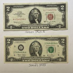 Two Dollar Bills For Sale
