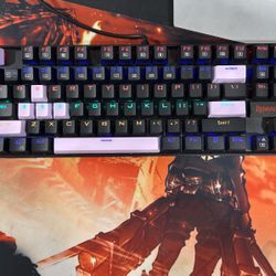 Black And Pink RedDragon Mechanical Gaming Keyboard