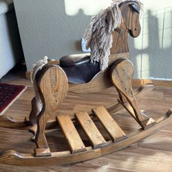 Wooden Rocking Horse 45” x15” x 32” tall