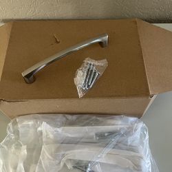 Cabinet Pulls/Handles Brushed Satin Nickel, set of 8