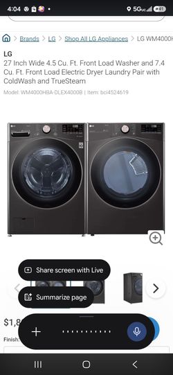 Lg thin q washer and dryer