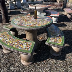 Patio Tables & Benches Galore !!