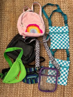 Festival Backpack purse crossbody purse fanny pack concert clear bag purse bundle of 7