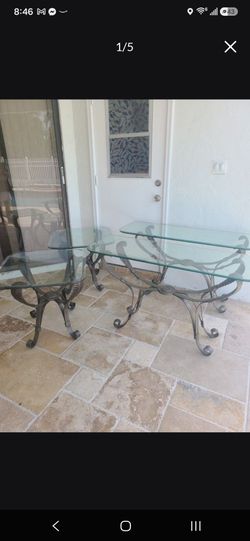 4 glass, top living room tables.