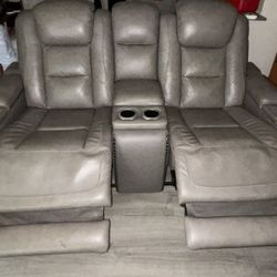 Reclining Real Leather Couches 
