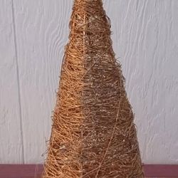 Vintage gold tree topper or tabletop Christmas  tree