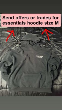 Black essentials hoodie size M