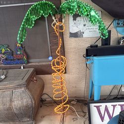 Lighted palm tree