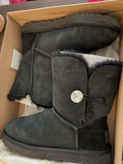 UGG Bailey Button Bling Boots Black