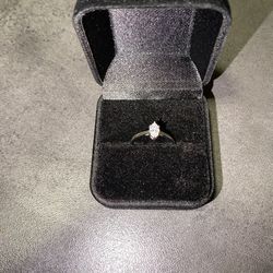 Real 925 Sterling Silver Exquisite Marquise Cut Moissanite Wedding Engagement Band Rings for Women F