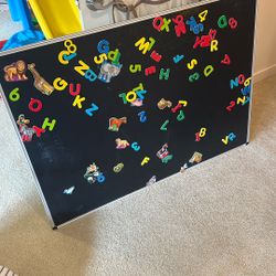 Large Chalk Board And Letter Magnets
