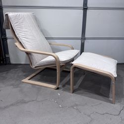 Ikea Poang Arm chair and Foot stool.