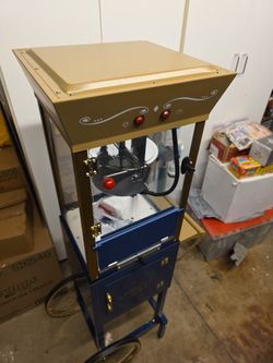 (New) Old Fashion Popcorn Machine W/ Wheels