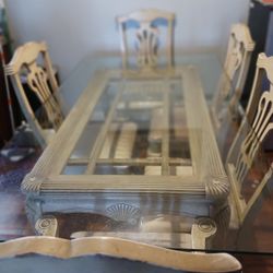 Glass Antique Dining Table $50 Obo