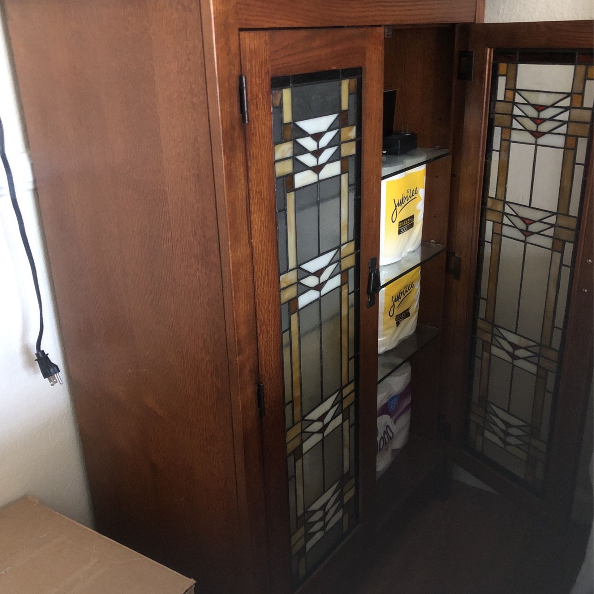 Oak Dresser With Glass Inside Shelf Very Nice for Sale in North Las