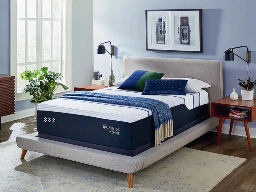Queen Size Mattress by Serta iSeries Hybrid CF 4000 Plush 14 Inches Thick Firm New From Factory Same Day Delivery 