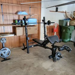 Marcy Weight Bench And Weights And Stand