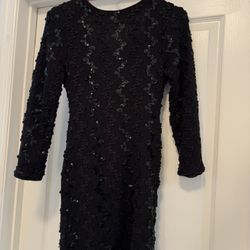 Dave & Johnny Black Sequin Dress