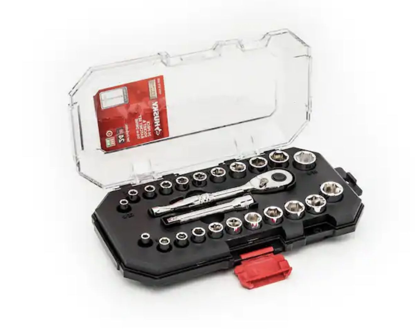 Husky 1/4 in. Drive Ratchet SAE/Metric Standard Socket Set (24-Piece)