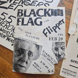 Black Flag flipper og punk rock flyer