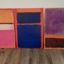 3x Modern Canvas Art 24x36 