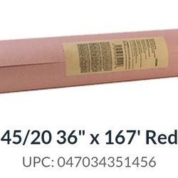 Trimaco 35145/20 36" x 167' Red Rosin Paper