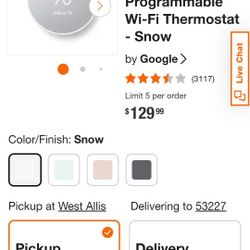 Brand new Google Nest Thermostat (snow)