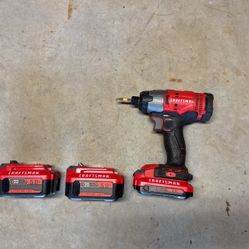 Drill, Three Batteries And A Charger