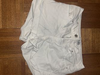 White jean shorts