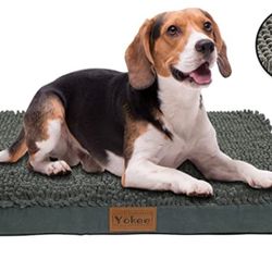 Dark Grey Dog Crate Bed Mat 34.3"x22.0"x2.8"