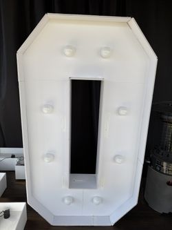 Marquee Number 3ft Tall With Lights (NUMBER 0)