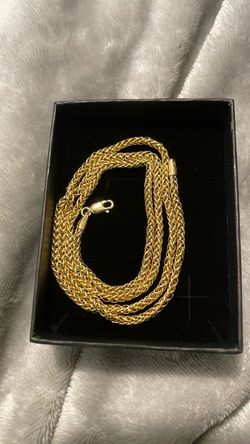 Cadena para hombre larga baño de oro 14