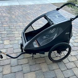 JEEP 2-in-1 kids bicycle trailer and stroller