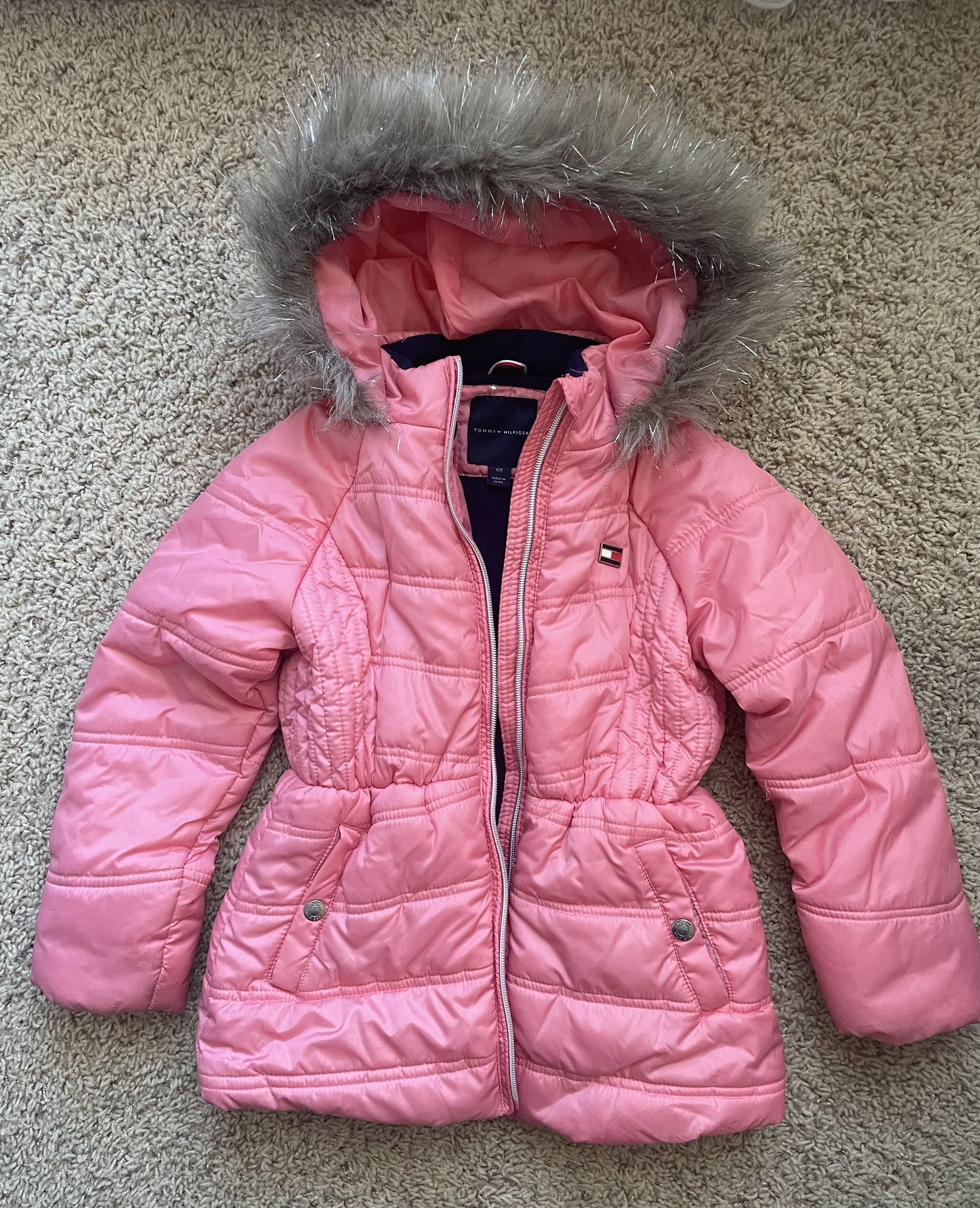 Girl warm jacket size 6X Tommy Hilfiger