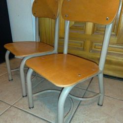 2 Vintage Mid Century Modern Haywood Wakefield Childrens Chairs