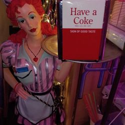 RETRO DINER WAITRESS STATUE 35 INCHES TALL