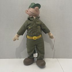 Beetle Bailey Toy Works 15" SOLDIER Plush Figure Doll 