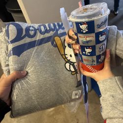 Dodgers Hello Kitty Hoodie Sweatshirt 