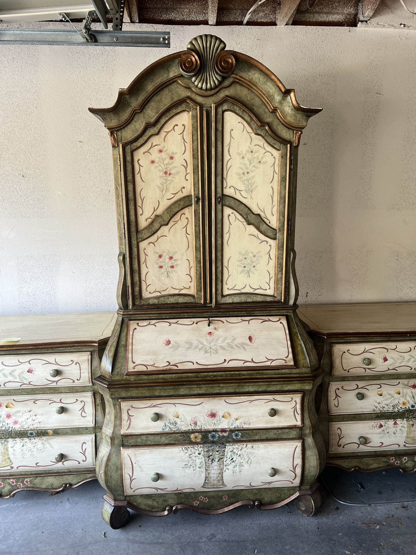 Pulaski Secretary Desk and Side Tables