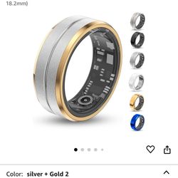 Brand: KENXY KENXY Smart Ring, Sleep Health Blood Pressure Smart Rings, Fitness Activity Tracker Ring for Men & Women (silver + Gold 2, 18.2mm)